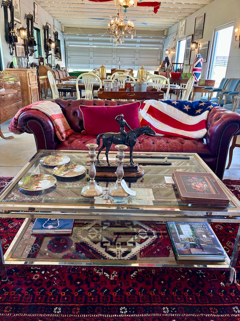 Italian Brass and Chrome Coffee Table, 1970s