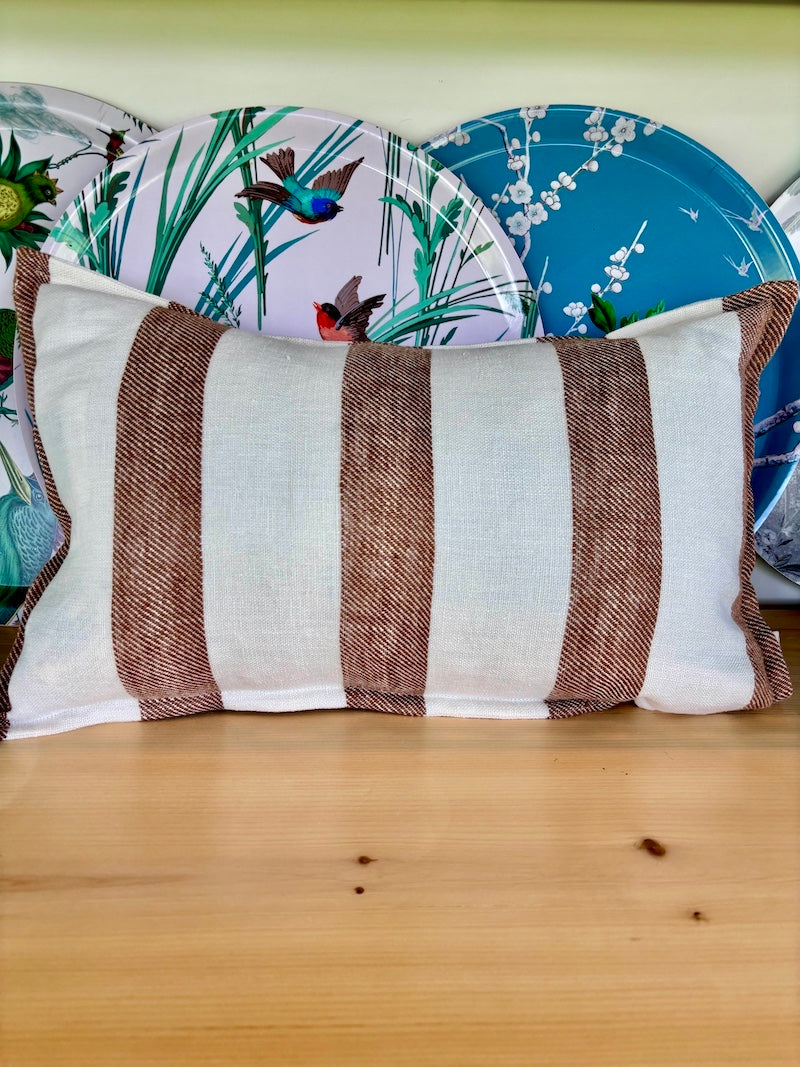 Bastide Cushion Moka Stripe