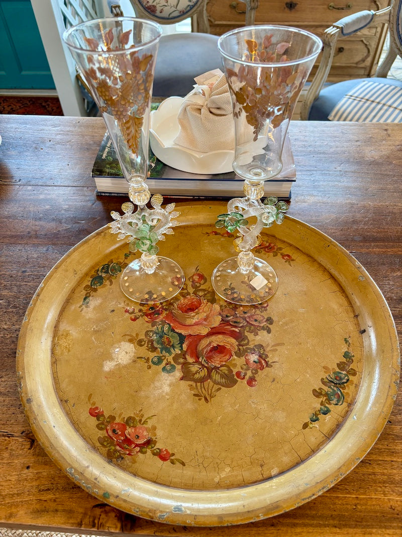 English Beautiful Hand-Painted Tray