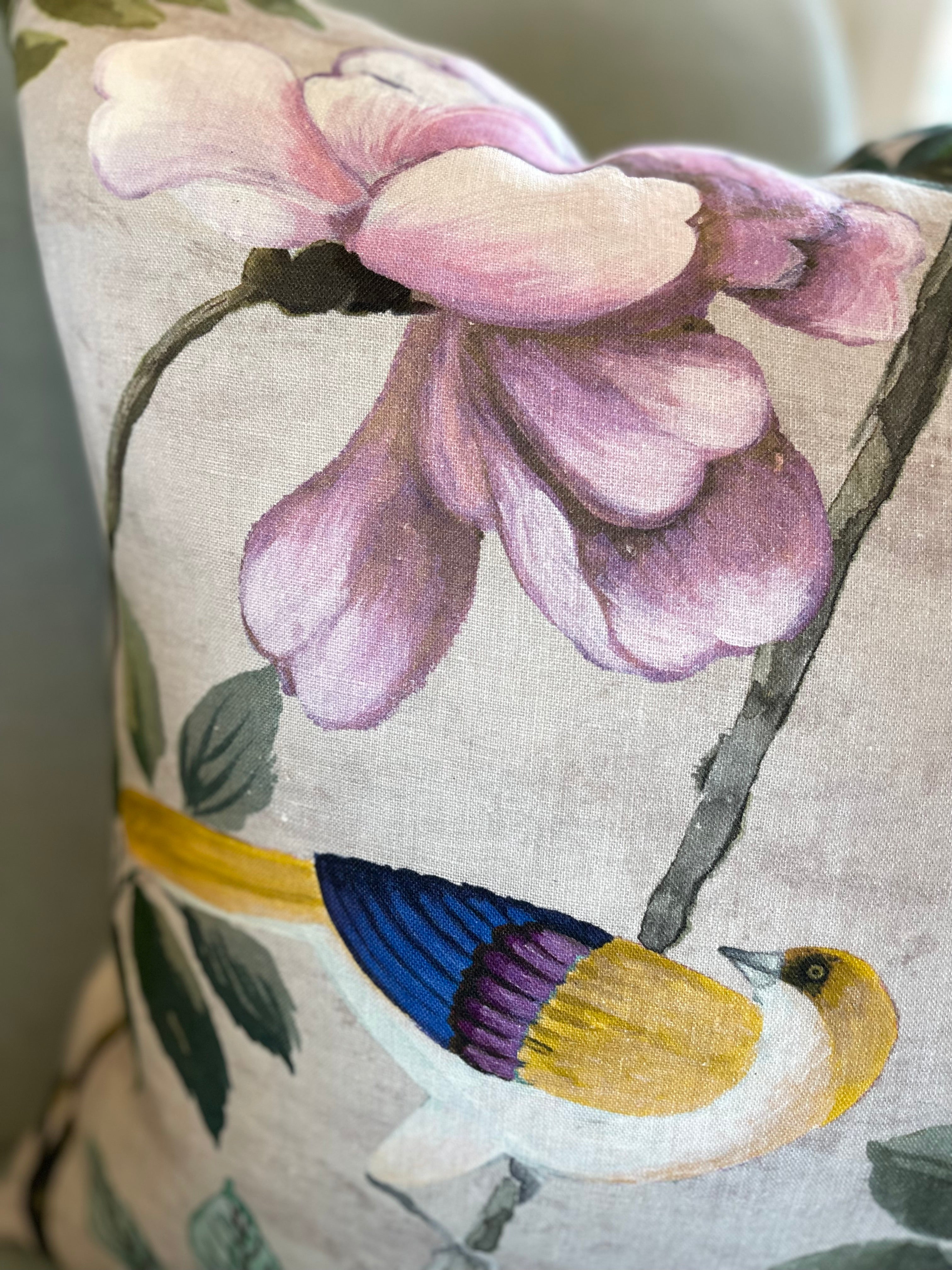 Floral Pillow in English Fabric