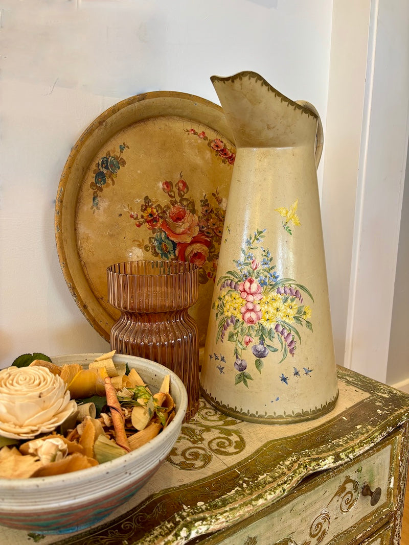 English Decoupage Vase for Harrods