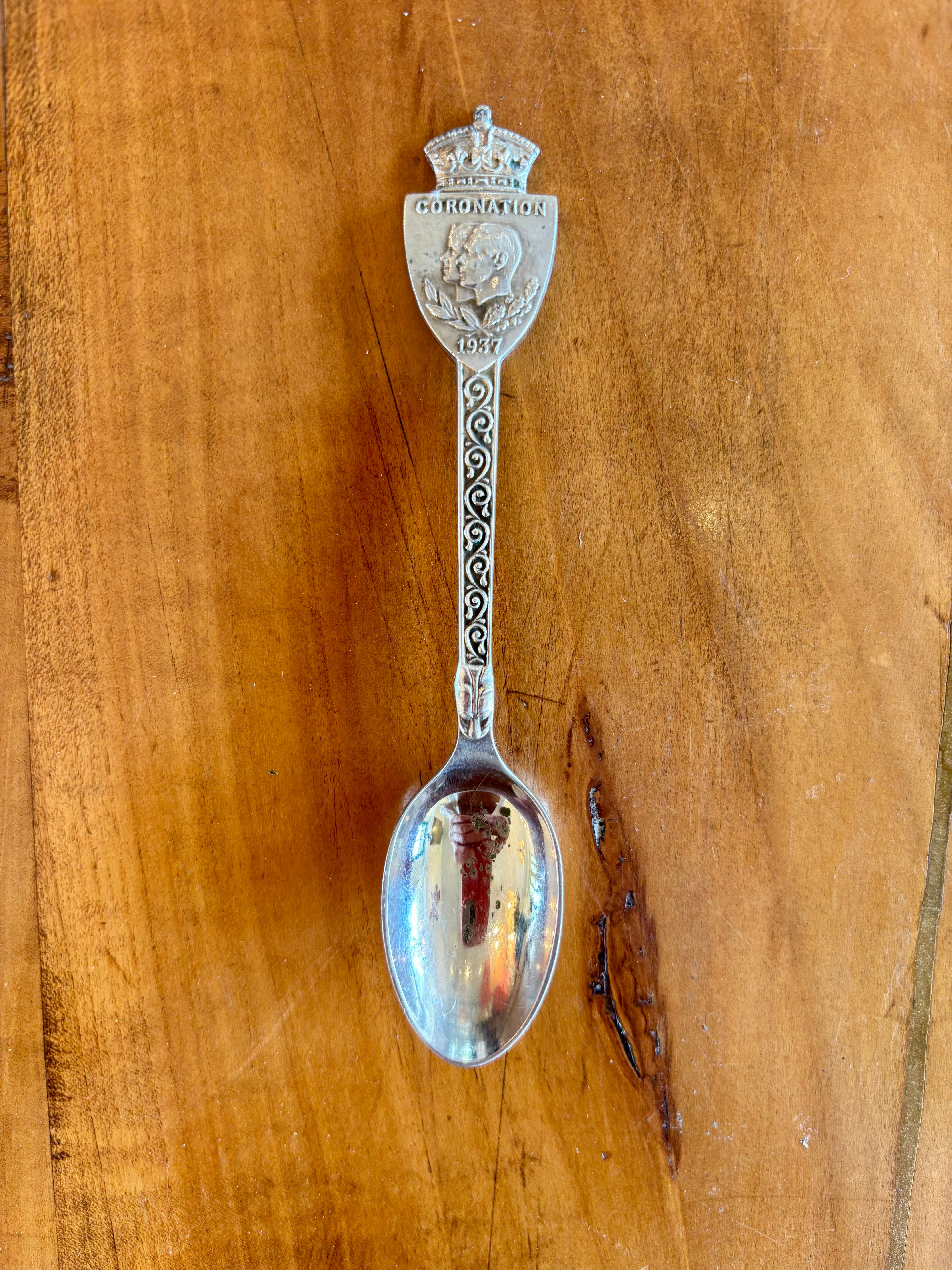 1937 Commemorative Coronation Silver Teaspoon
