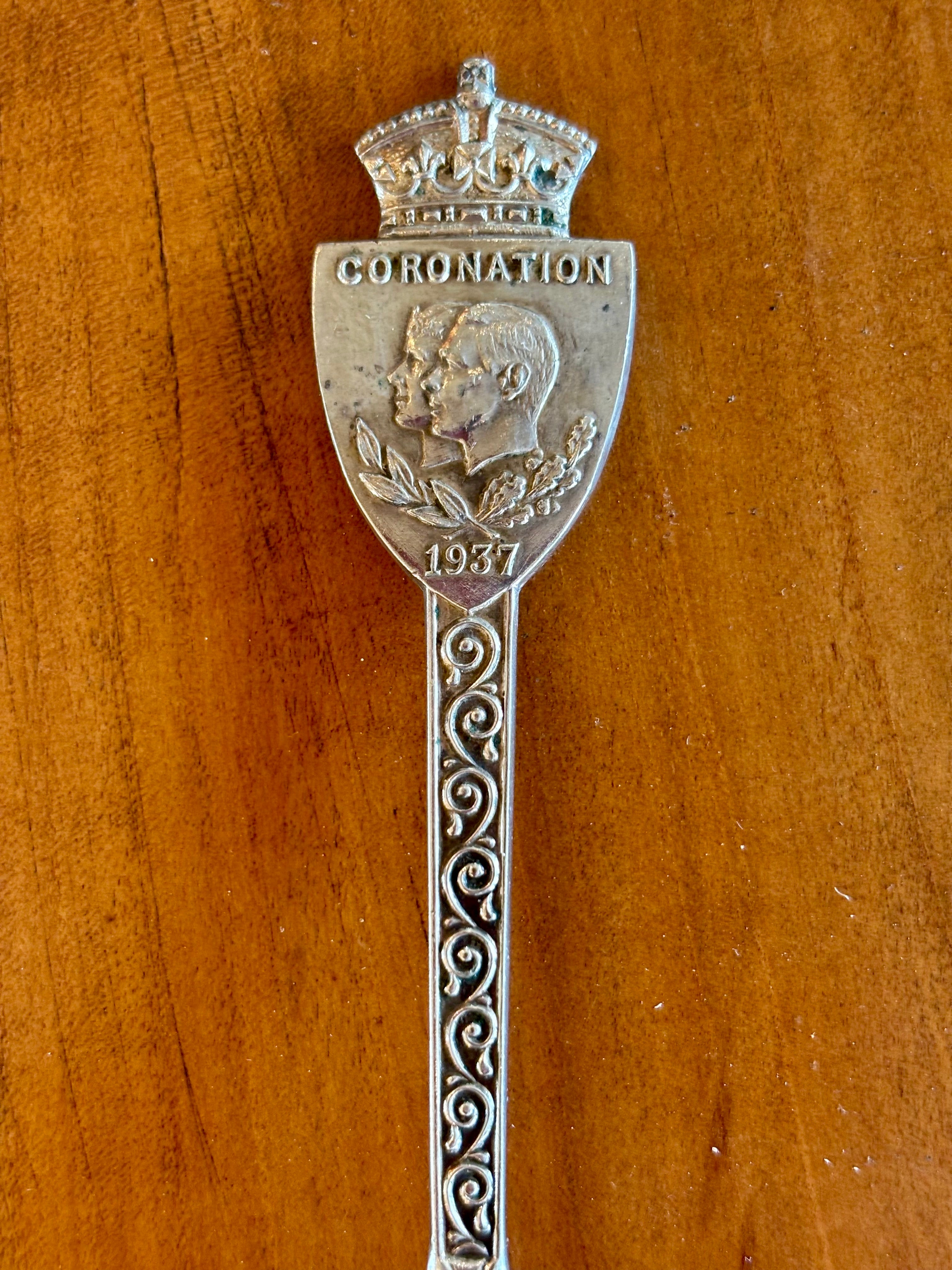 1937 Commemorative Coronation Silver Teaspoon