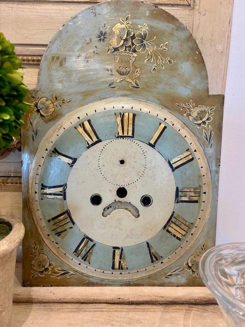 Decorative English Antique Metal Wall Clock Face
