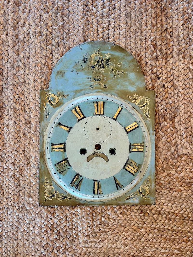 Decorative English Antique Metal Wall Clock Face