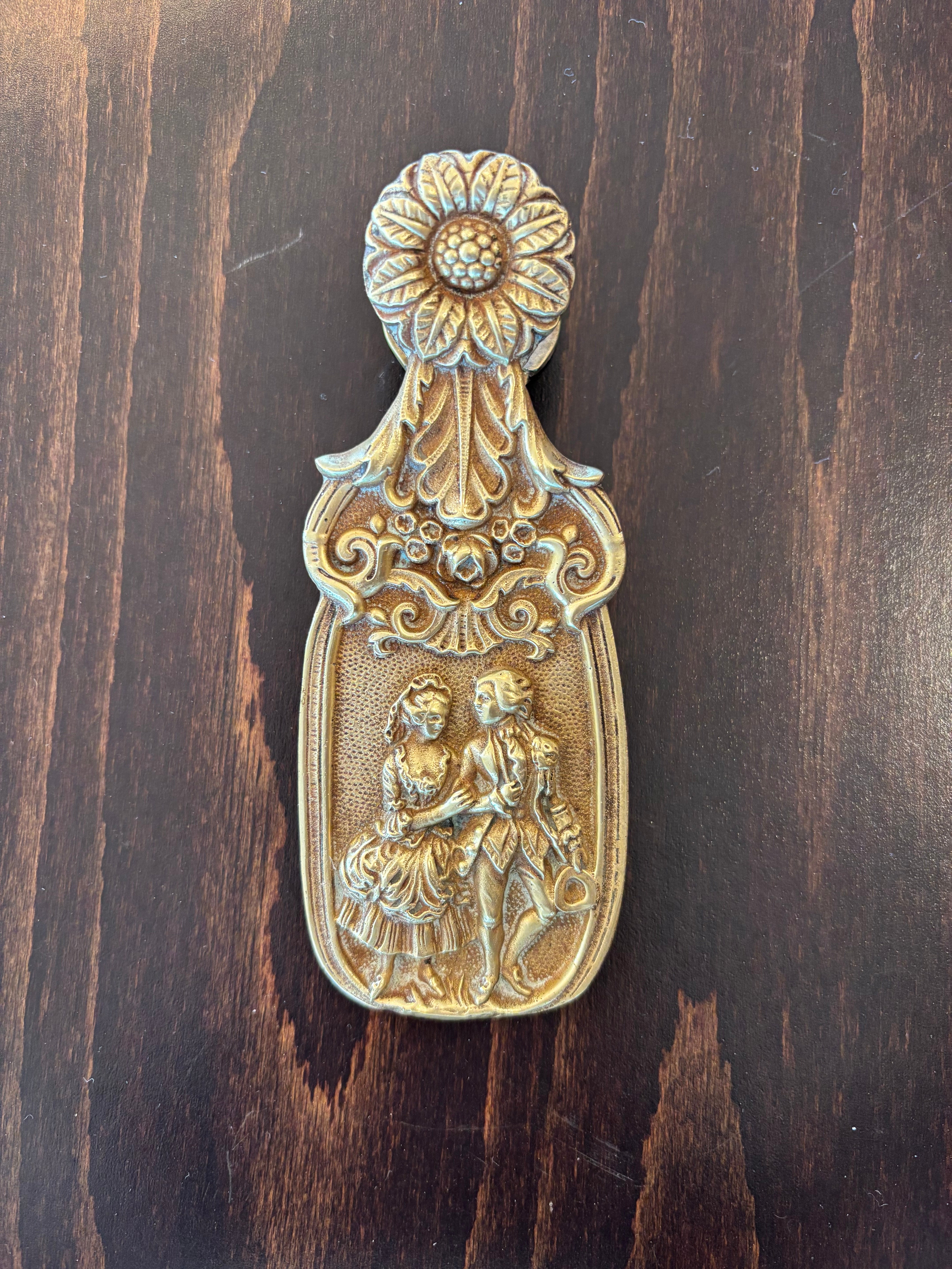 Antique English Victorian Bronze Paper Clip