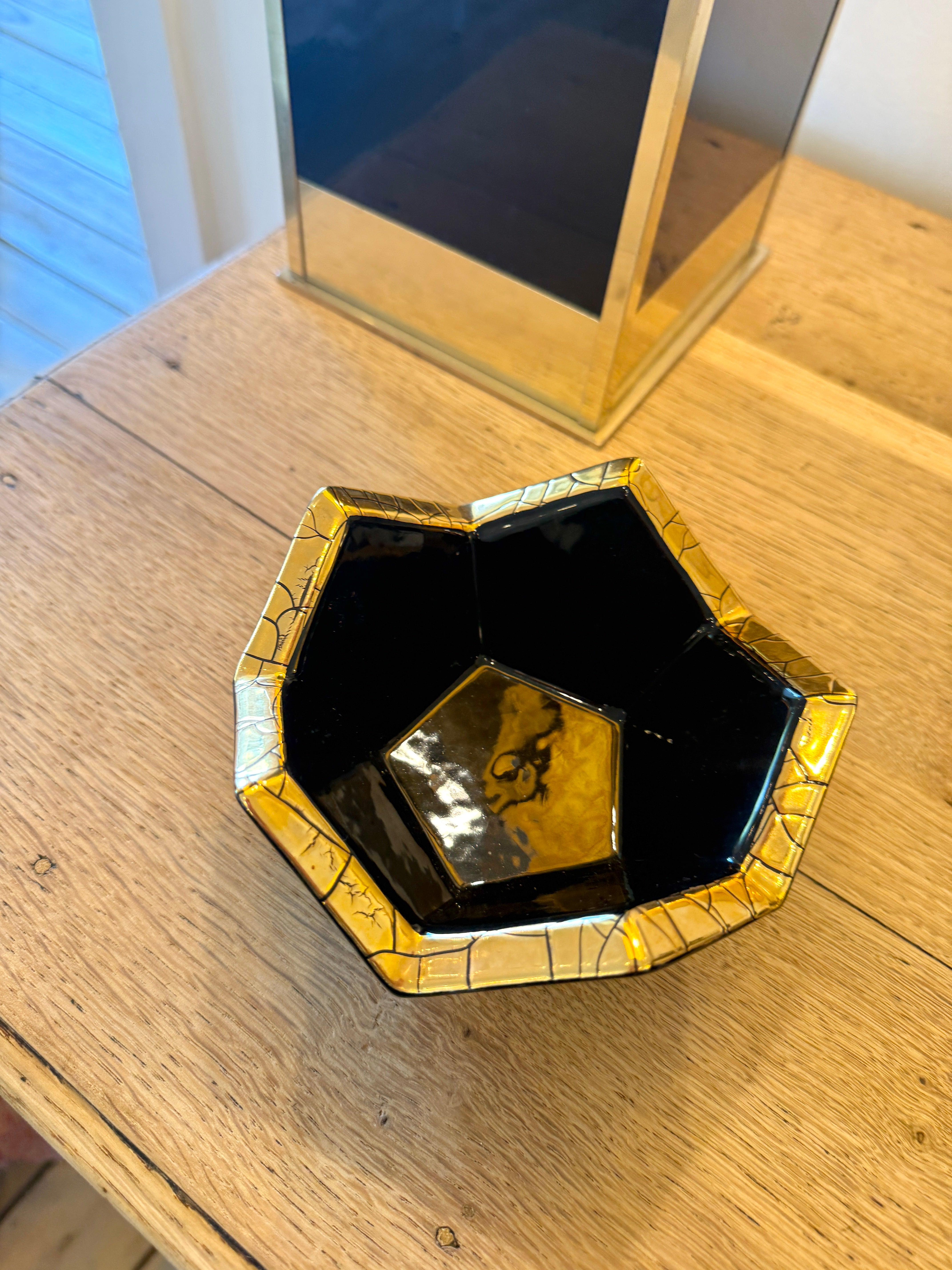 French Decorative Geometric Ceramic Bowl