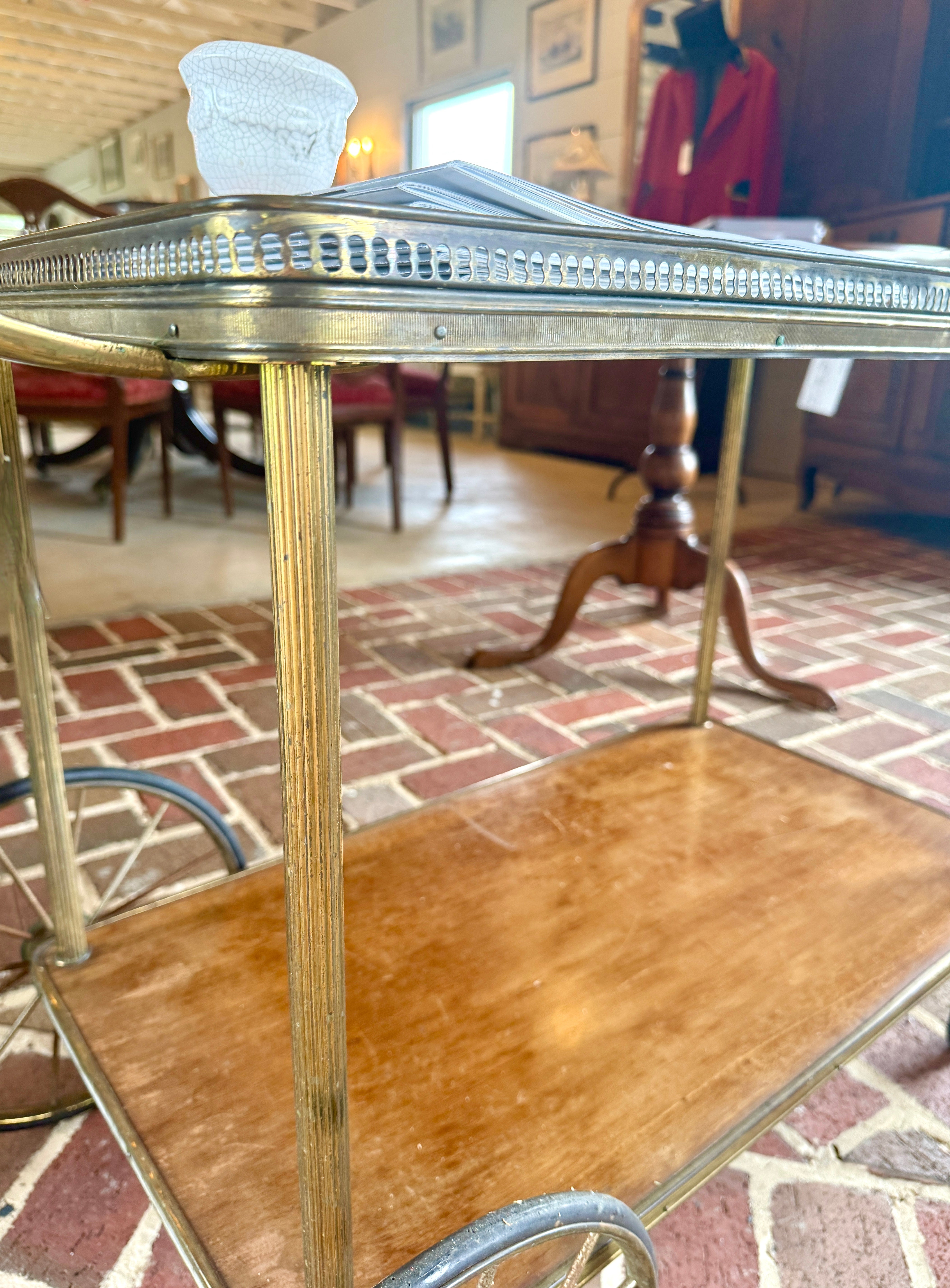 Antique French 1940s Bar Cart