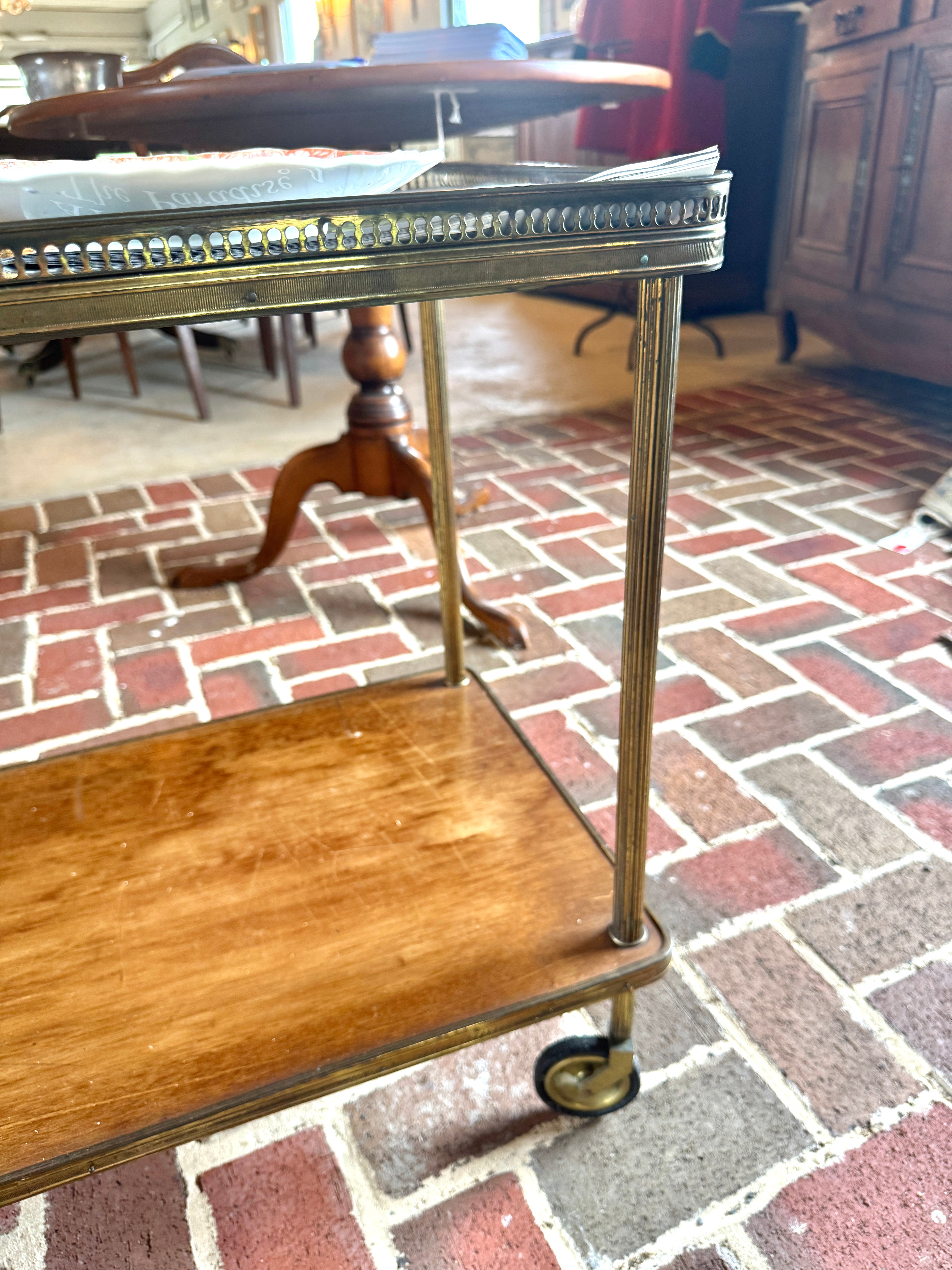 Antique French 1940s Bar Cart