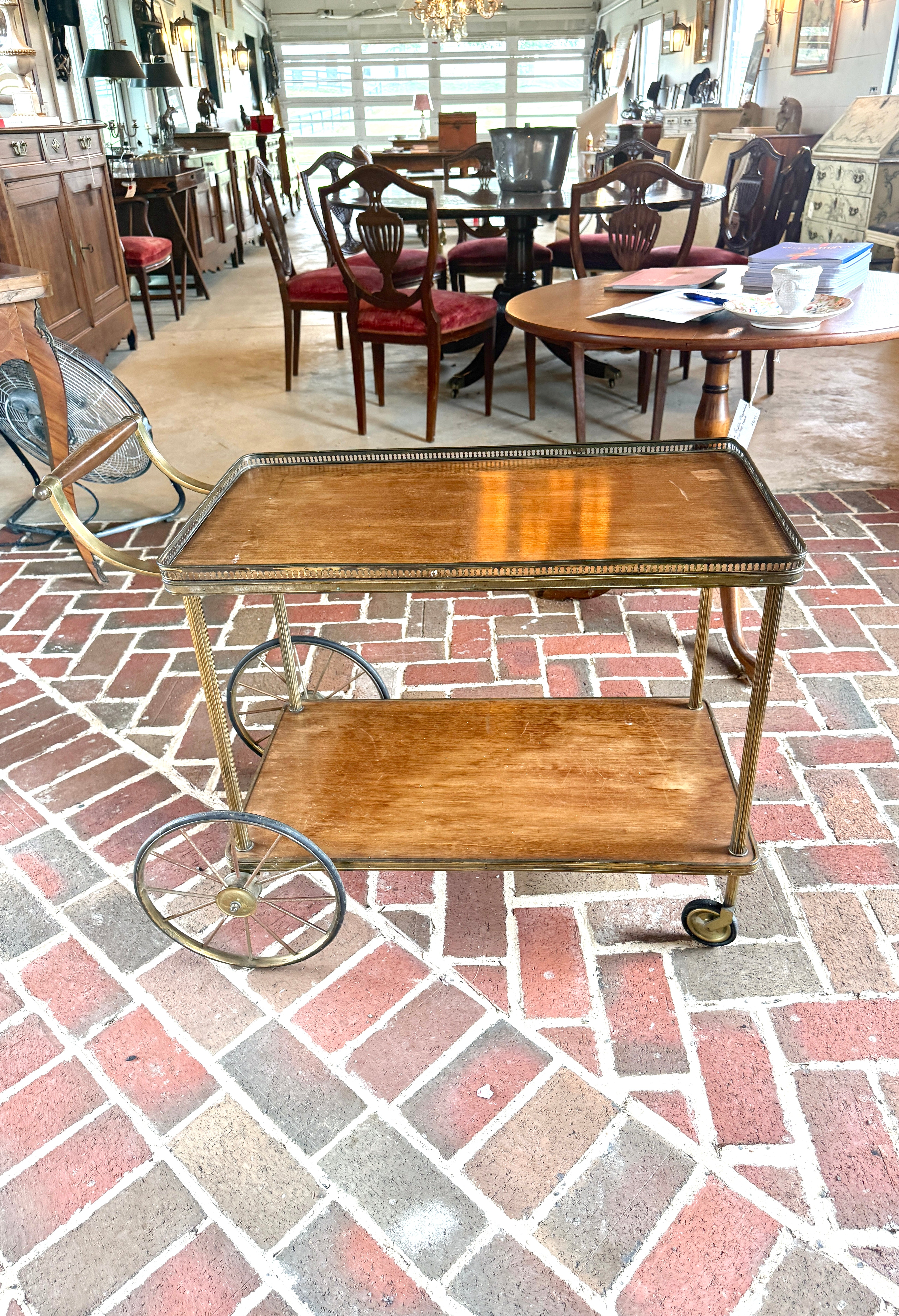 Antique French 1940s Bar Cart