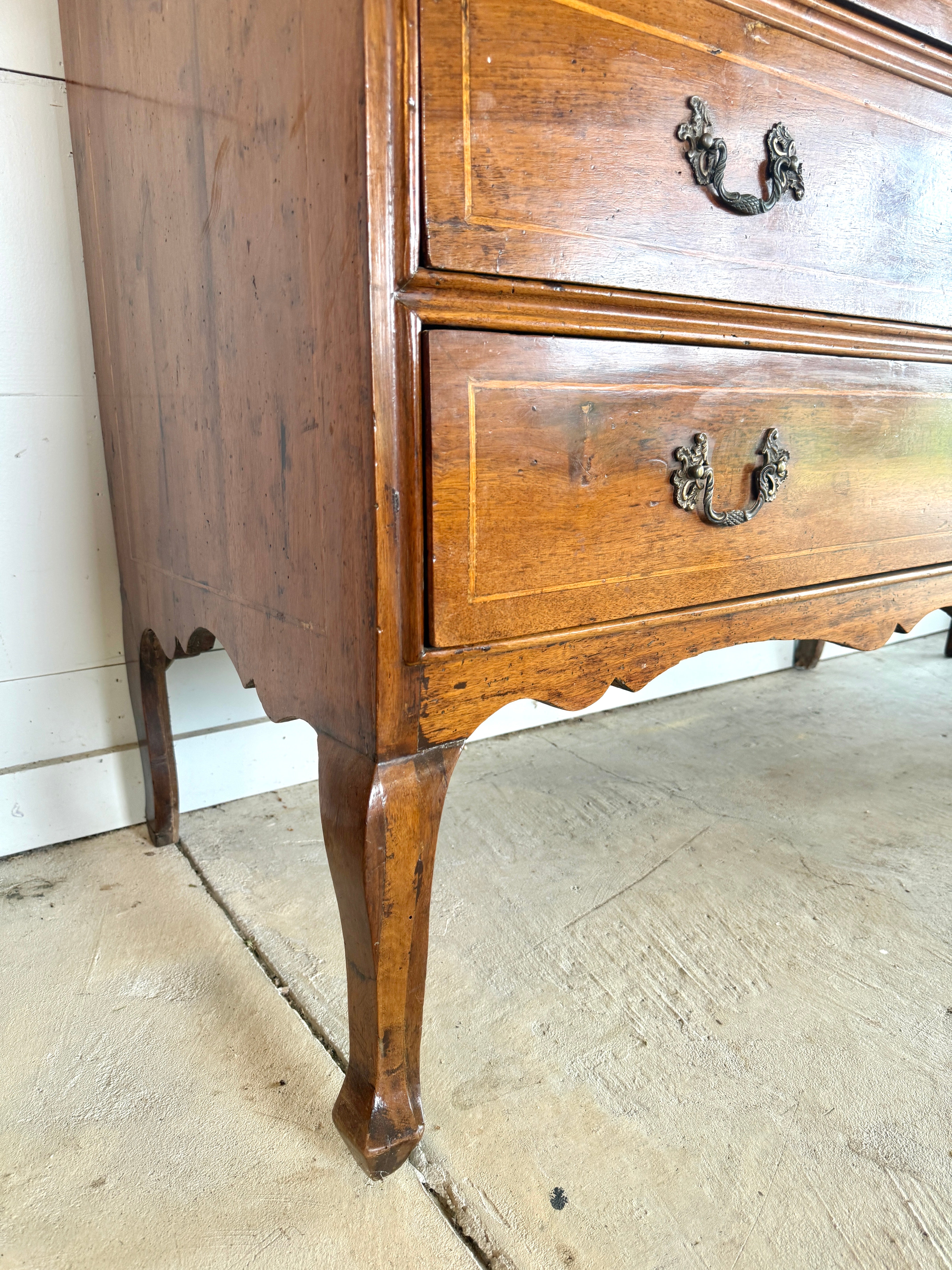 Antique Italian Walnut Chest of Drawers Late 19th C.
