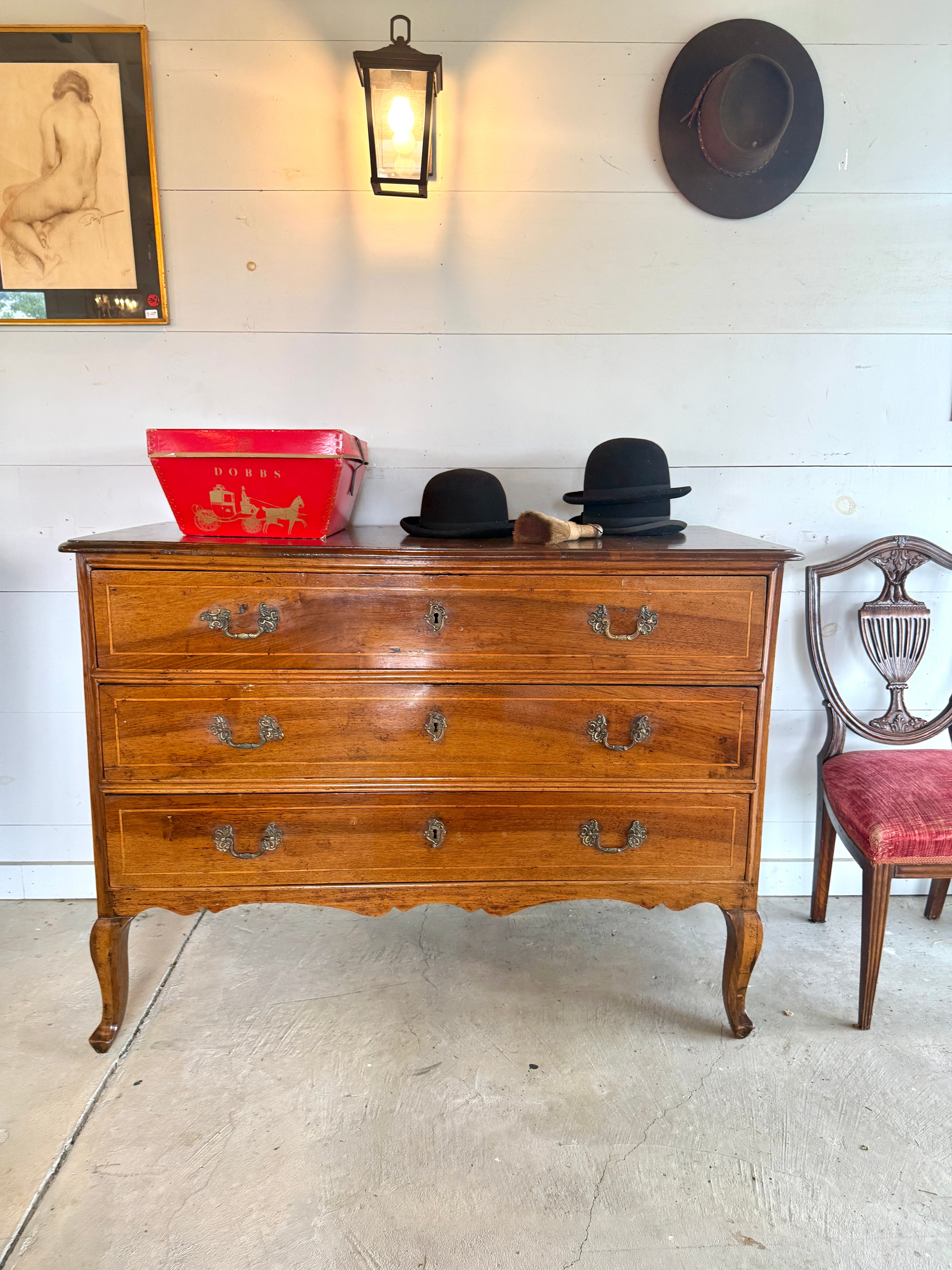 Antique Italian Walnut Chest of Drawers Late 19th C.