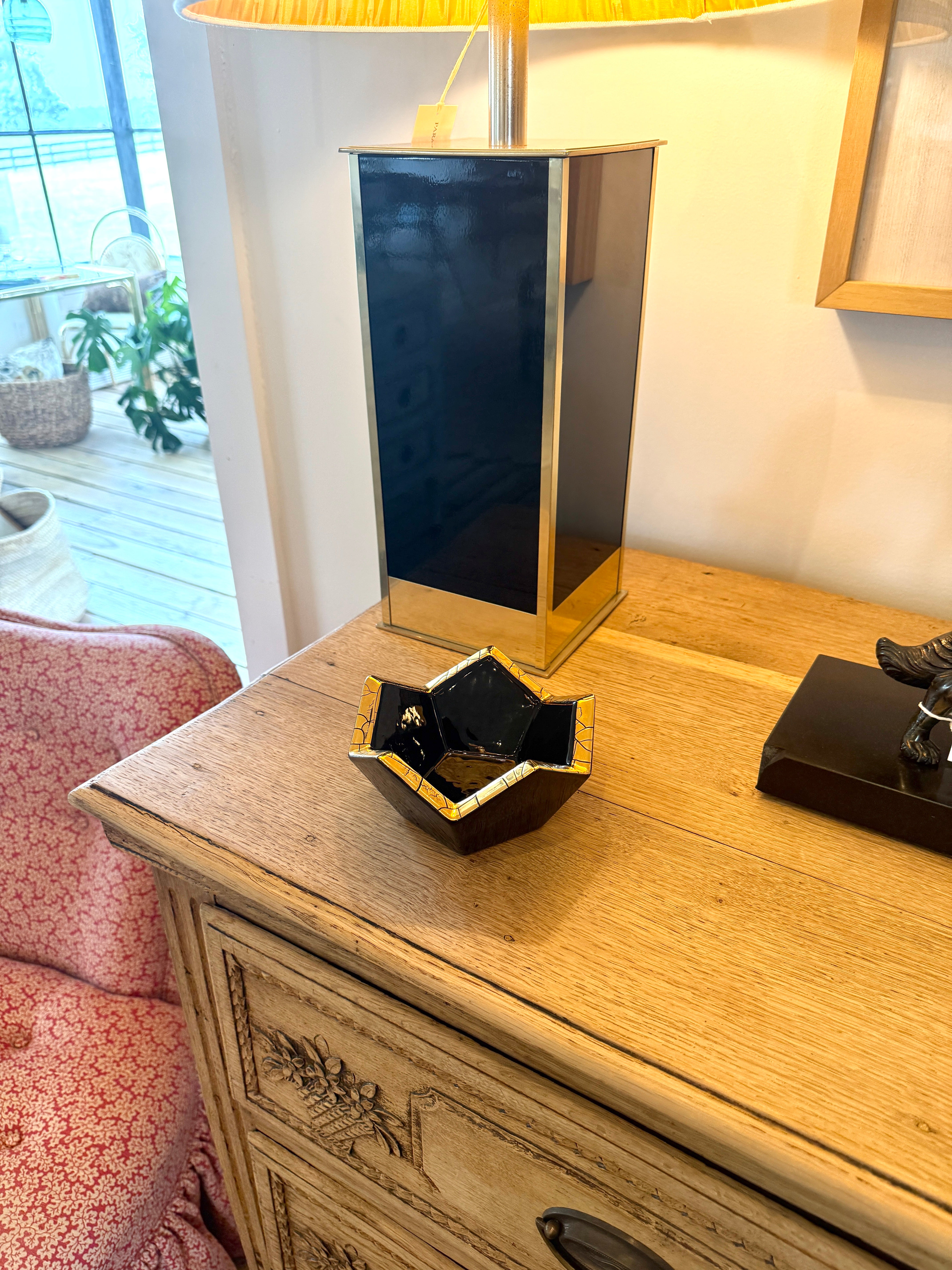 French Decorative Geometric Ceramic Bowl