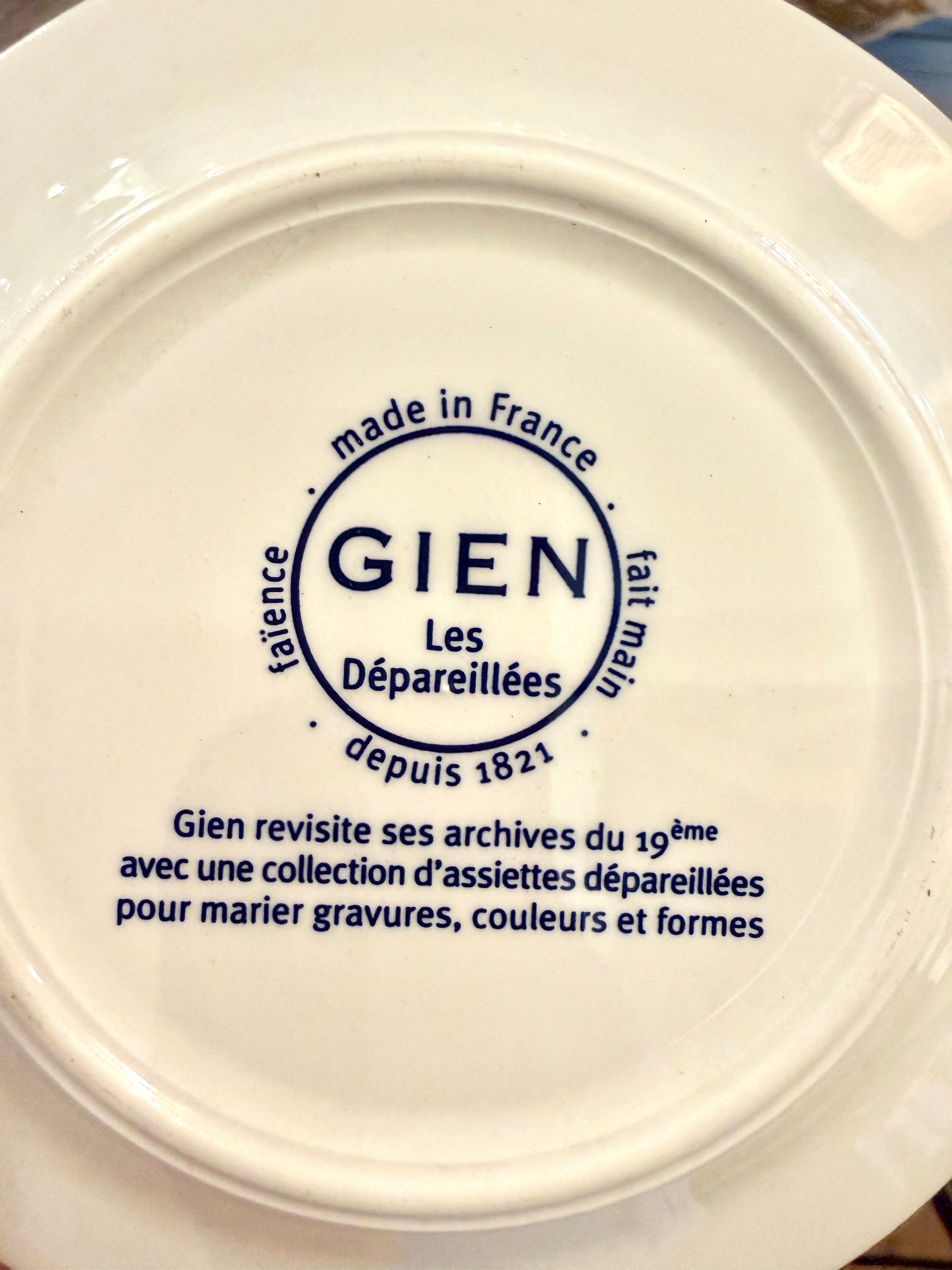 French Gien Plate