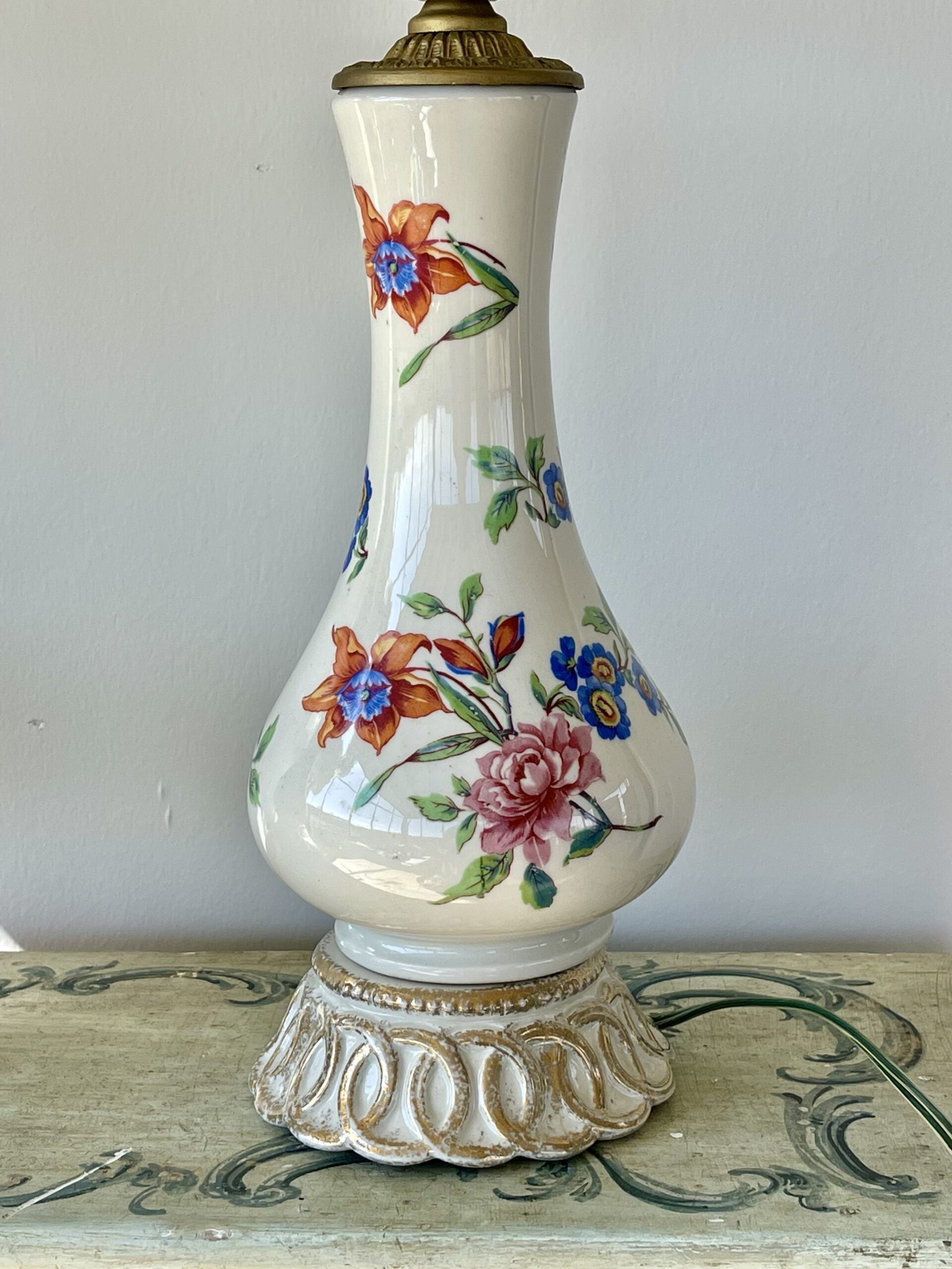 018LI Flower Ceramic Lamps2