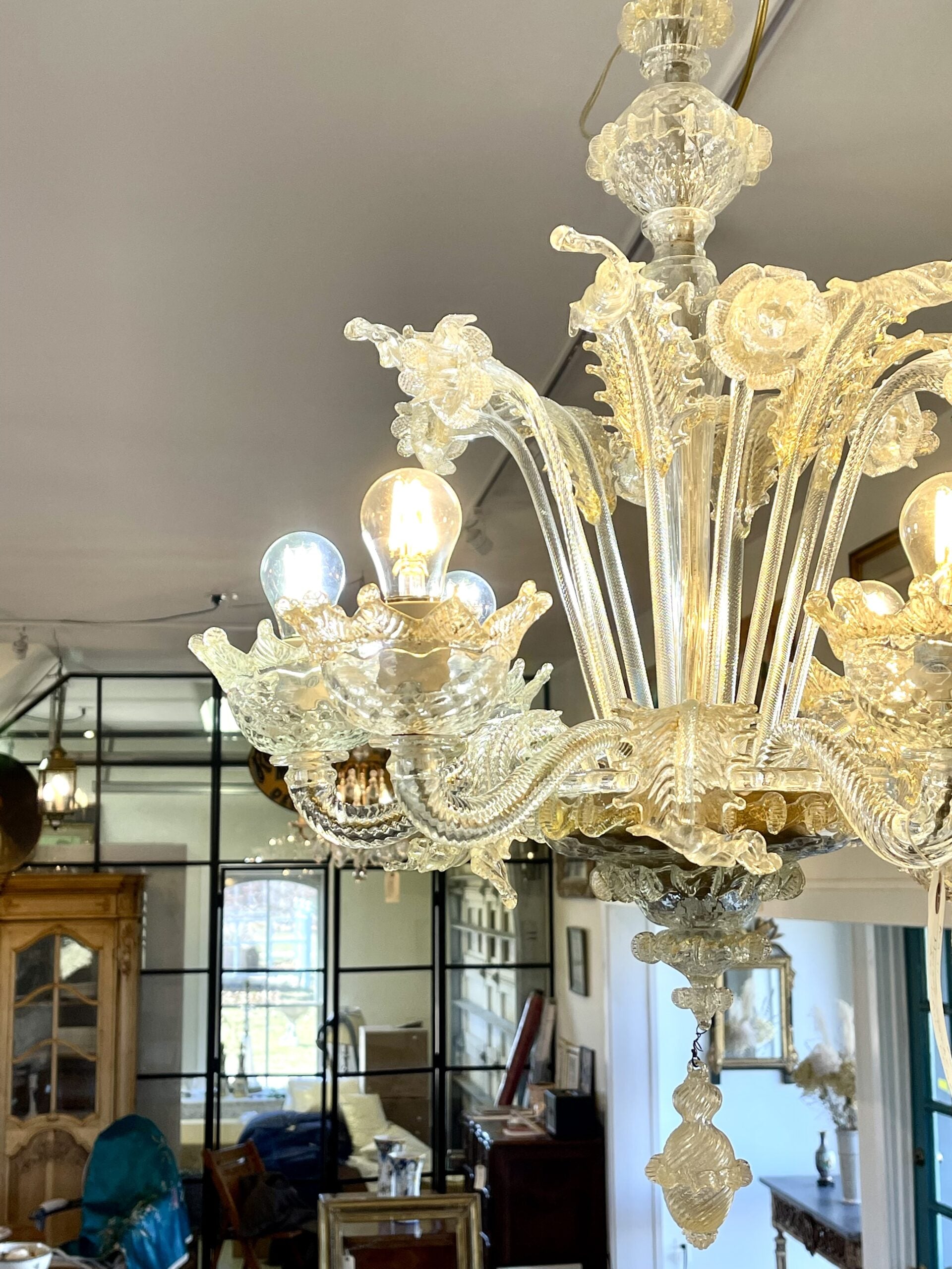 103LI Murano Flower Chandelier2